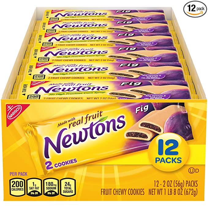  Newtons Soft & Fruit Chewy Cookies, (2 Cookies Per Pack) Fig, 24 Oz (Pack of 12)  - 044000088446