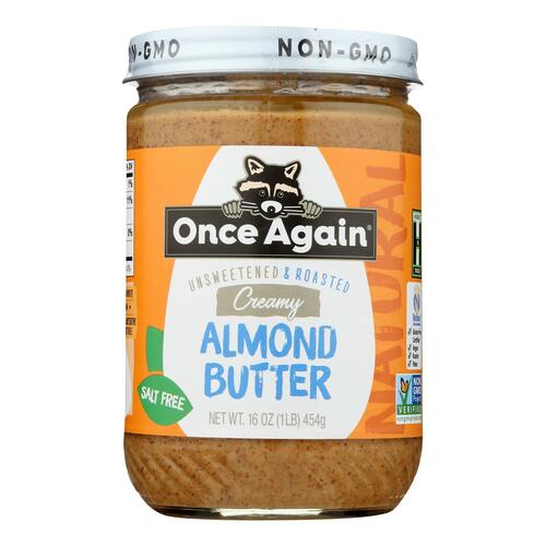 ONCE AGAIN: Natural Almond Butter Creamy, 16 oz - 0044082034416