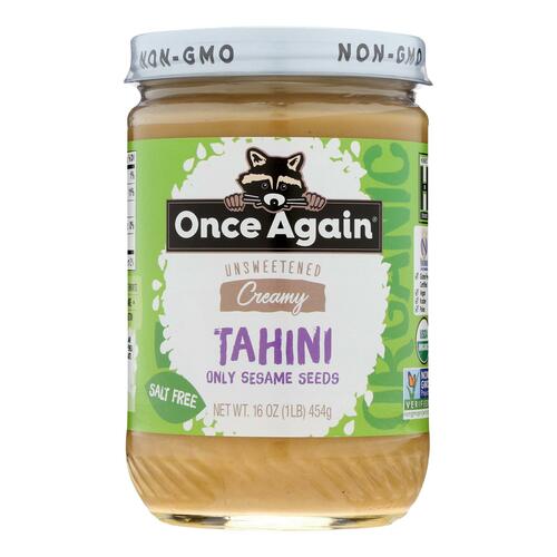 ONCE AGAIN: Organic Sesame Tahini, 16 oz - 0044082045412