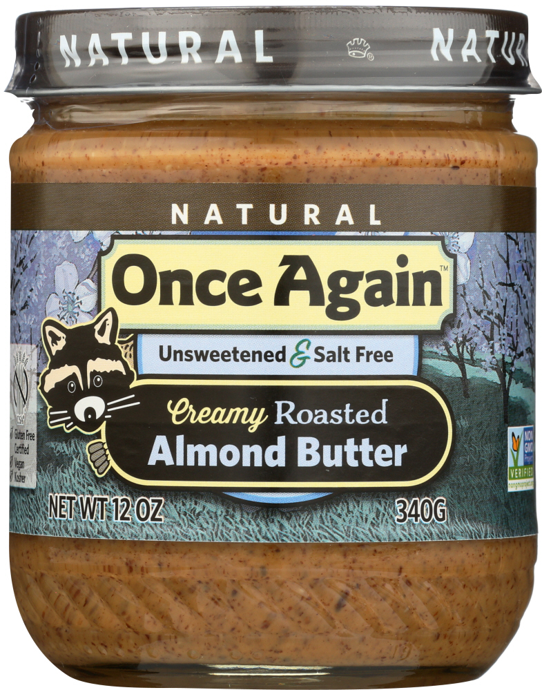 ONCE AGAIN: Nut Butter Almond Natural Smooth, 12 oz - 0044082344263