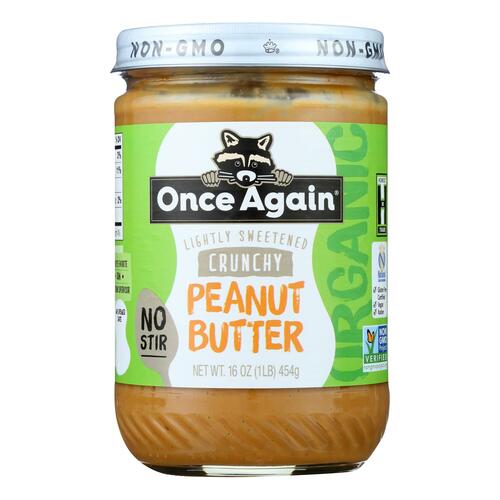 ONCE AGAIN: Organic American Classic Crunchy Peanut Butter, 16 Oz - 0044082522111