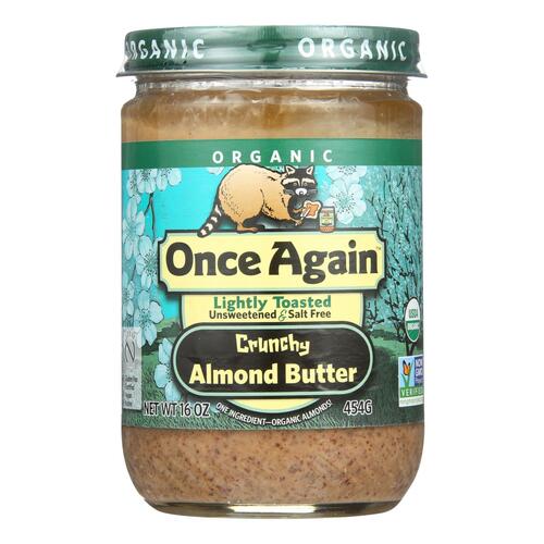 ONCE AGAIN: Nut Butter Almond Crunchy Raw, 16 oz - 0044082534916