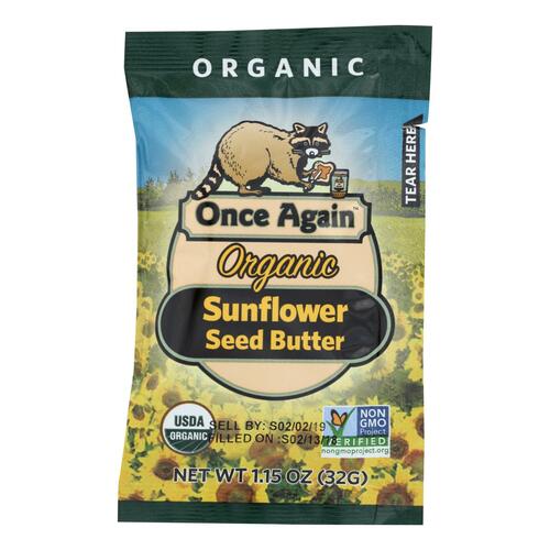 Once Again Organic Sunflower Seed Butter - Case Of 10 - 1.15 Oz - 044082550343
