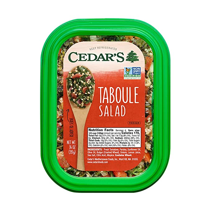 Cedars Mediterranean Food, Salad Taboule, 14 Ounce - 044115314010