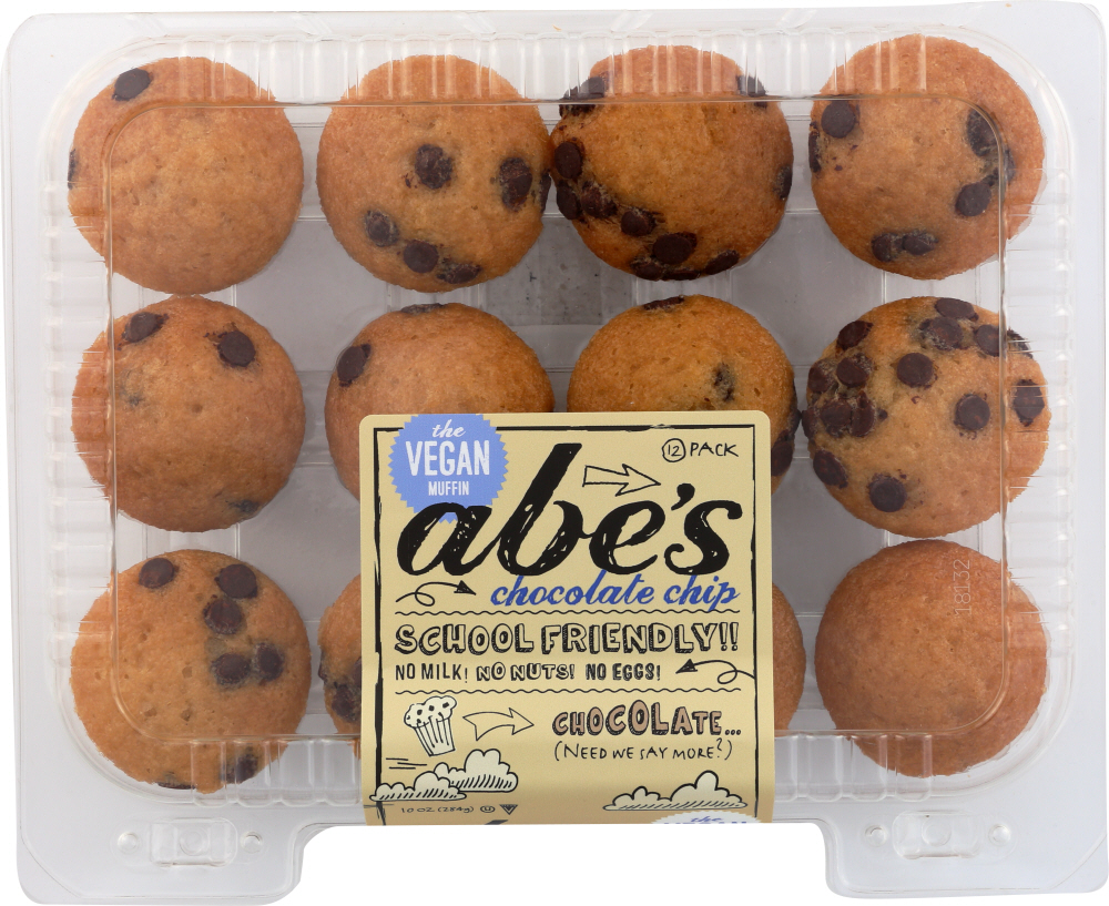 ABE’S: Vegan Chocolate Chip Muffins, 10 Oz - 0044261490569