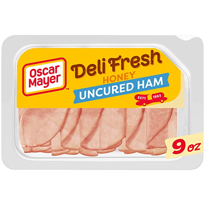 Oscar Mayer Deli Fresh Honey Uncured Ham Sliced Lunch Meat, 9 oz. Tray - 044700030547