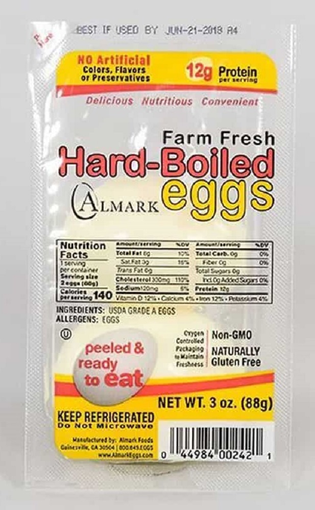 ALMARK: Hard-Boiled Eggs 2 Count, 3 oz - 0044984002421