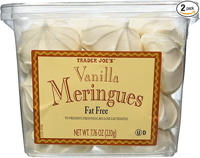  Trader Joe's Vanilla Meringues - Fat Free - 7.76oz (210g) - 2 PACK  - 045635191709