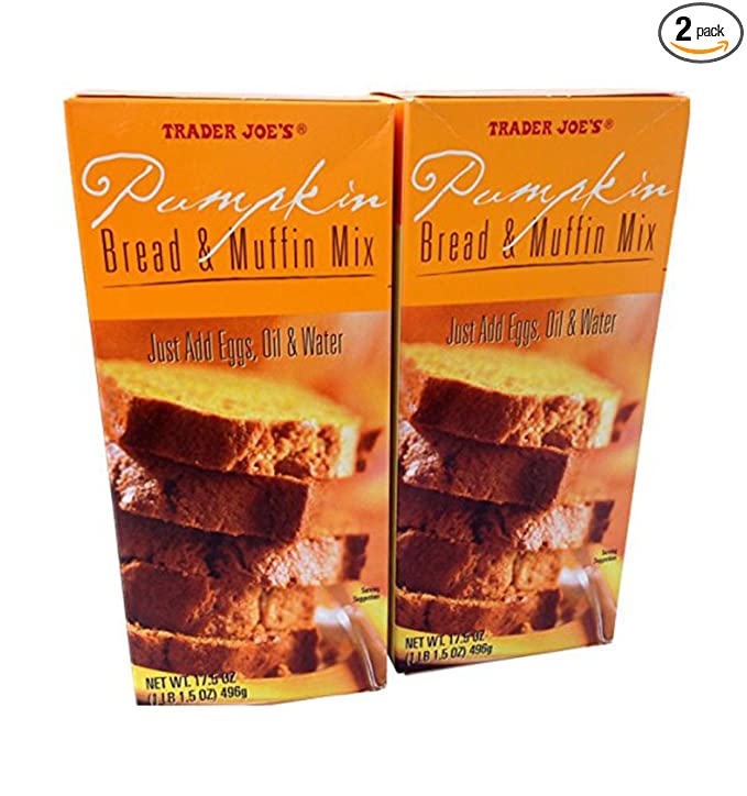 2 Pack Trader Joe's Pumpkin Bread & Muffin Mix 17.5 oz - 045635391291