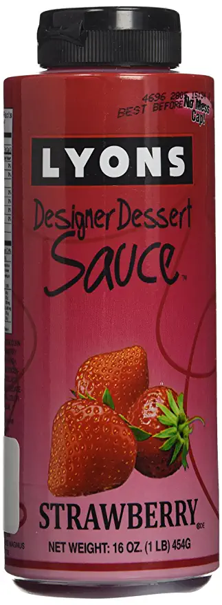 Lyons Designer Dessert Sauce, Strawberry, 16 Ounce Bottle - 045796046962