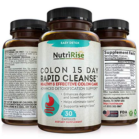 Colon Cleanser Detox for Weight Loss. 15 Day Fast-Acting Extra-Strength Cleanse with Probiotic & Natural Laxatives for Constipation Relief & Bloating Support. 30 Detox Pills to Detoxify & Boost Energy - 045924496942