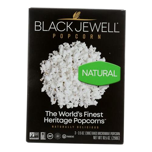 BLACK JEWELL: Microwave Popcorn Natural 3 Bags, 10.5 oz - 0046084230339