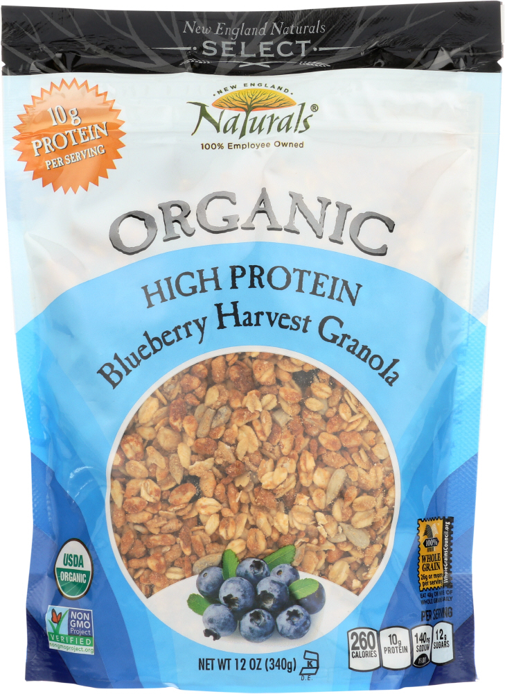 NEW ENGLAND NATURAL: Granola High Protein Blueberry, 12 oz - 0046689800364