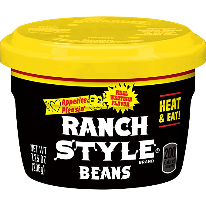  Ranch Style Pinto Beans Microwavable Cups, 7.25 oz. (Pack of 12)  - 046900000153