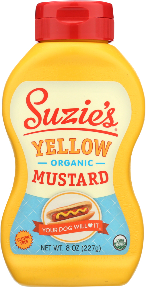 SUZIE’S: Organic Yellow Mustard, 8 oz - 0047281200446