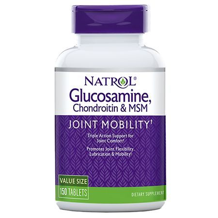 Natrol Glucosamine Chondroitin & MSM Tablets, 150 Ct - 047469002244