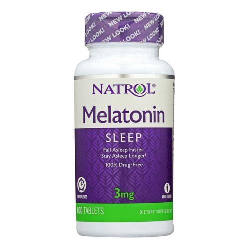 NATROL: Melatonin TR Time Release 3 mg, 100 Tablets - 0047469004583
