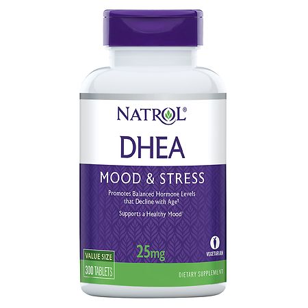 Natrol DHEA Tablets, Promotes Balanced Hormone Levels, Supports a Healthy Mood, Supports Overall Health, Helps Promote Healthy Aging, HPLC Verified, 25mg, 300 Count (B00005TP4H) - 047469161071