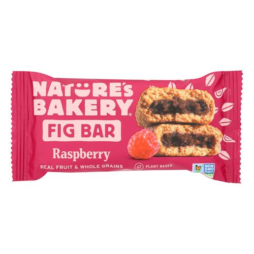  Nature’s Bakery Whole Wheat Fig Bars, Raspberry, Real Fruit, Vegan, Non-GMO, Snack bar, 1 box with 12 twin packs (12 twin packs)  - 047495013054