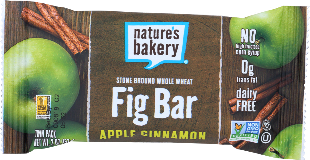  Nature's Bakery Whole Wheat Fig Bar, Apple Cinnamon, 2 Ounce (Pack of 12)  - 047495112559