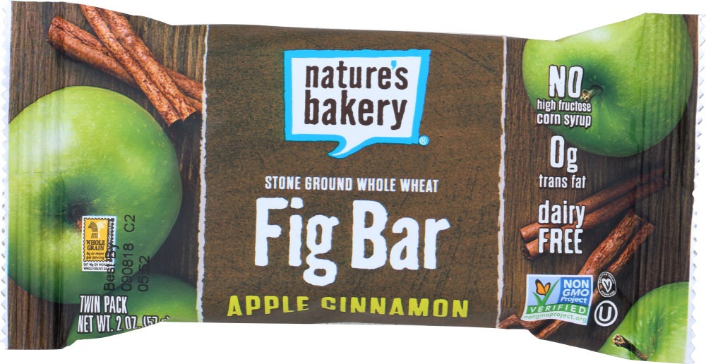 Nature's Bakery Stone Ground Whole Wheat Fig Bar - Apple Cinnamon - Case Of 12 - 2 Oz. - 0047495112559