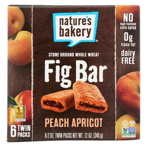 NATURES BAKERY: Peach Apricot Whole Wheat Fig Bar, 12 oz - 0047495210033