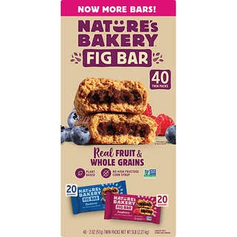  Nature's Bakery Fig Bar (40 Pack/ 5 LBS)  - 047495610048