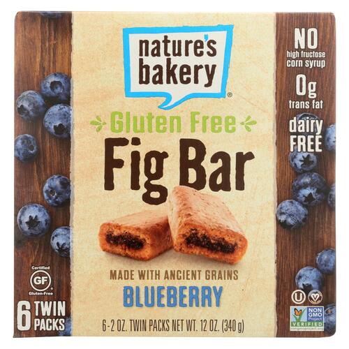 Nature's Bakery Gluten Free Fig Bar - Blueberry - Case Of 6 - 2 Oz. - 047495710618