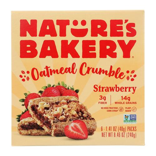 Nature's Bakery - Oatmeal Crumble Strawberry - Case Of 6 - 8.46 Oz - 0047495800227