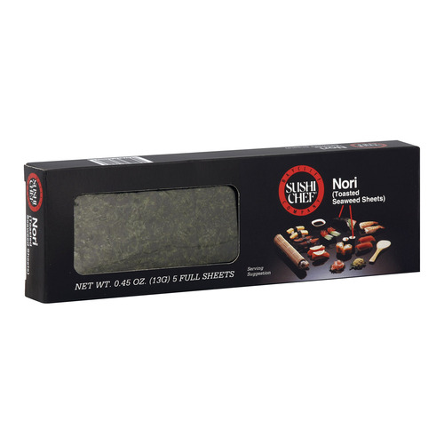 SUSHI CHEF: Nori Toasted Seaweed Sheets, 0.45 oz - 0047834060046