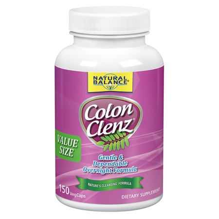 Natural Balance Colon Clenz Herbal Colon Cleanse & Detox Supplement Gentle & Dependable Overnight Formula (150 CT) - 047868465633