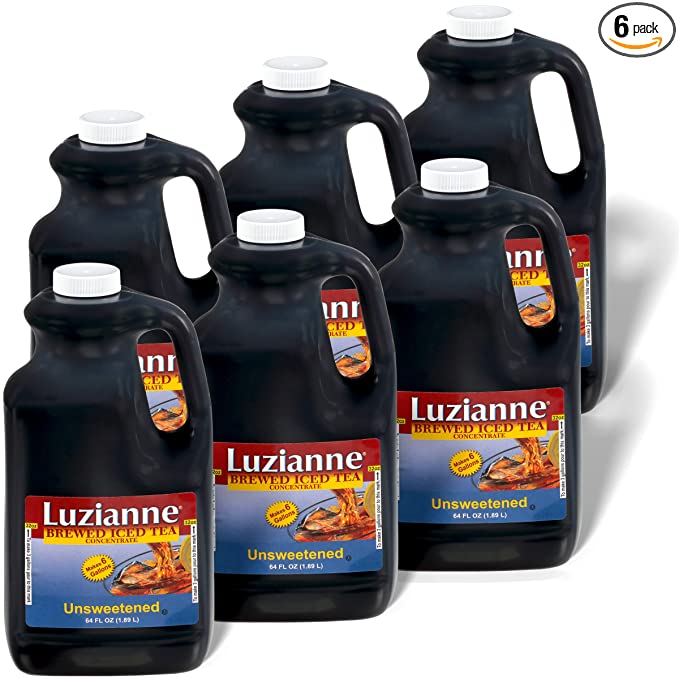 Luzianne Unsweetened Tea Concentrate, 384 Fl Oz, Pack of 6 - 047900828402