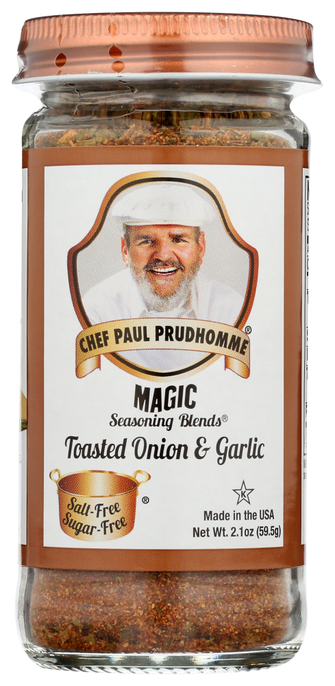 CHEF PAUL PRUDHOMME’S MAGIC SEASONING BLENDS: Toasted Onion & Garlic, 2.1 oz - 0047997124531