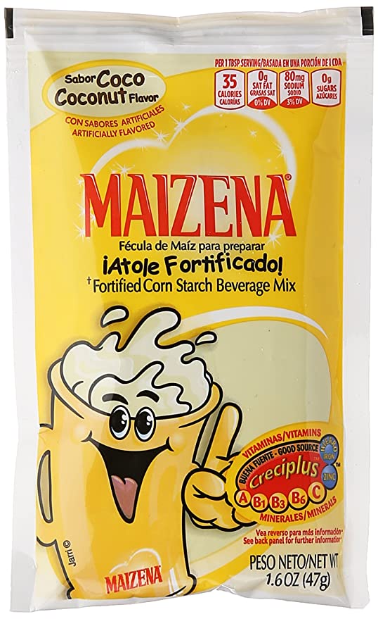 Maizena, Fortified Corn Starch Beverage Mix, Coconut Flavor Artificially Flavored - maizena