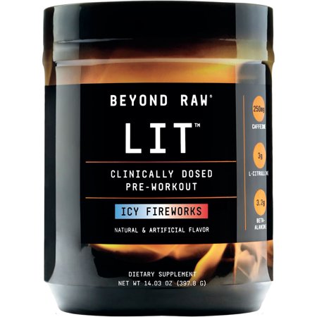 GNC Beyond Raw LIT Pre-Workout Icy Fireworks 30 Servings - 048107172763