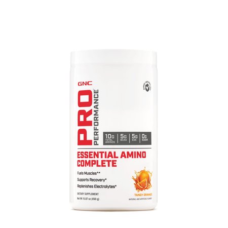 GNC Pro Performance Essential Amino Complete, Tangy Orange, 30 Servings, Supports Muscle Recovery - 048107189242