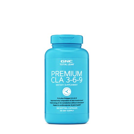 GNC Total Lean Premium CLA 3-6-9, 120 Softgels, Supports Exercise and Muscle Recovery - 048107194970