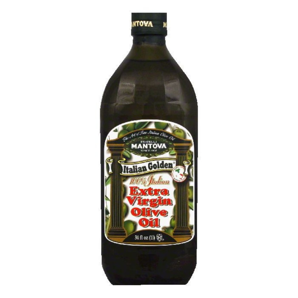  Mantova Golden Italian Extra Virgin Olive Oil, 34-Ounce Bottles (Pack of 2)  - purely