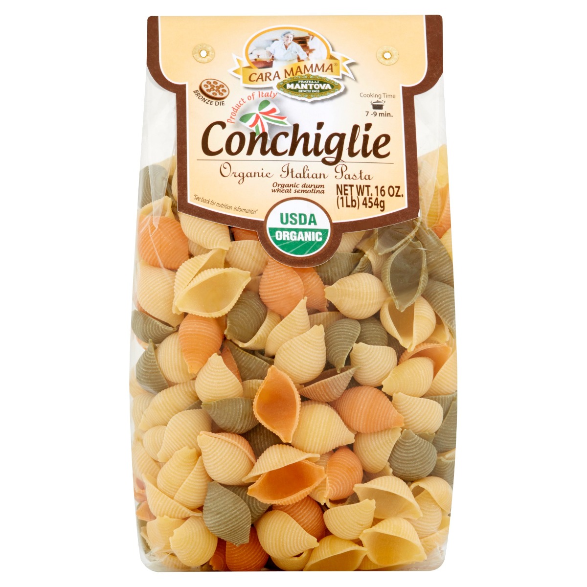 MANTOVA: Pasta Conchiglioni Organic, 16 oz - 0048176401108