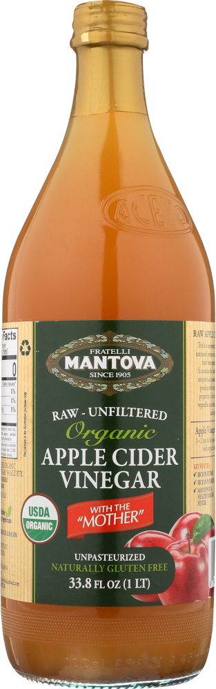 MANTOVA: Vinegar Apple Cider Organic, 34 oz - 0048176661021