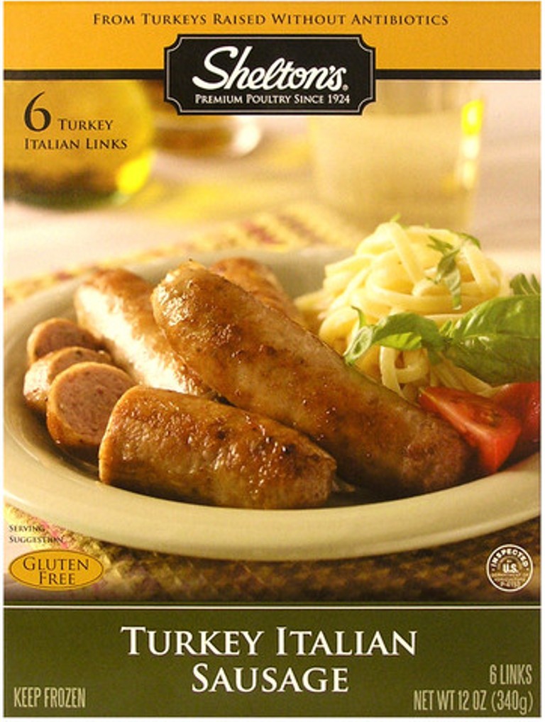 SHELTON’S POULTRY: Turkey Italian Sausage, 12 oz - 0048481009839