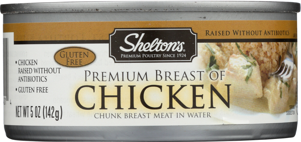 Premium Breast Of Chicken, Chunk Breast Meat In Water - 048481354014