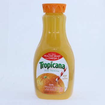 100% no pulp healthy heart with omega-3 orange juice, orange - 0048500202807