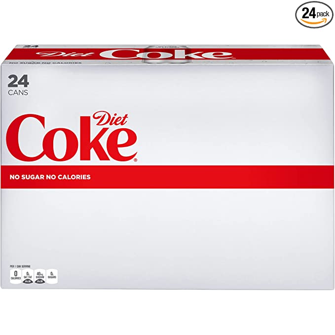  Diet Coke, 12 fl oz, 24 Pack (Package May Vary)  - 049000146578