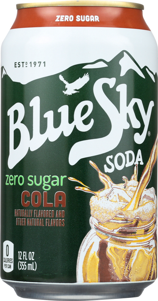 Blue Sky Zero Cola Can, 12 Fl Oz - 00049000069709