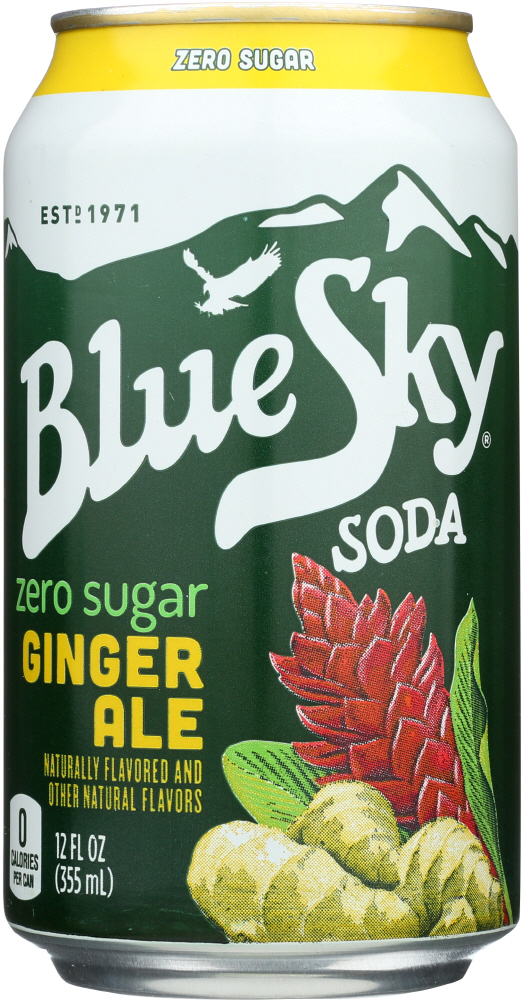 Blue Sky Zero Ginger Ale Can, 12 Fl Oz - 00049000069723