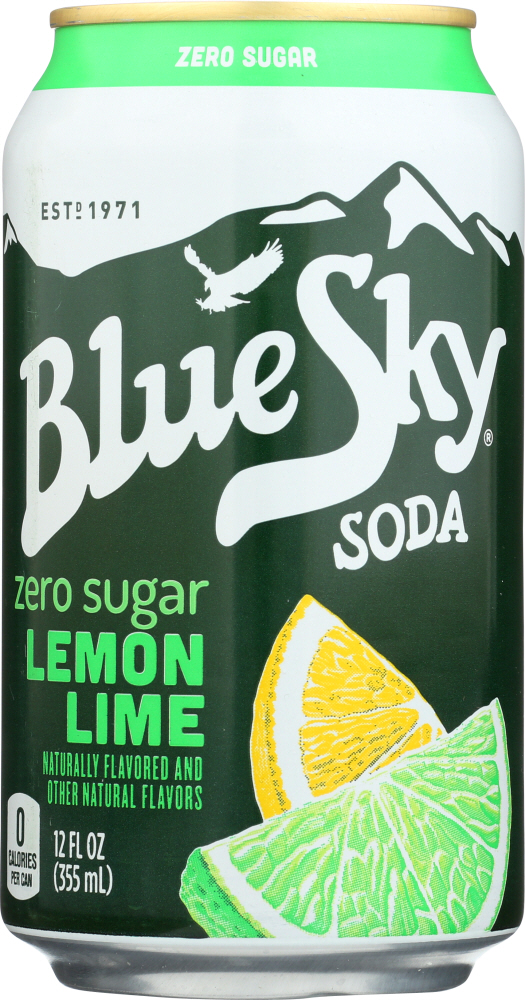 Blue Sky Zero Lemon Lime Can, 12 Fl Oz - 00049000069747