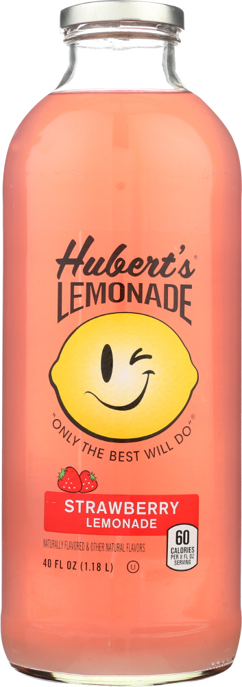 Hubert'S Lemonade Strawberry Glass Bottle, 40 Fl Oz - 00049000070361