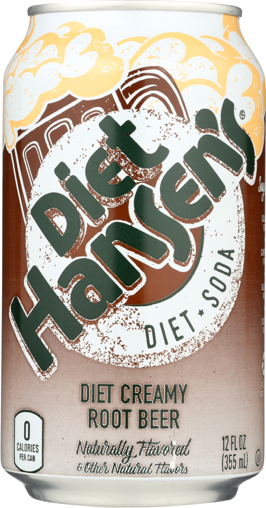 Hansen'S Diet Creamy Root Beer Can, 12 Fl Oz - 00049000071139