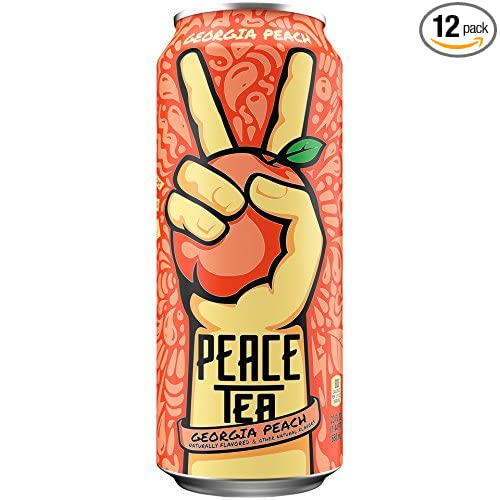Peace Tea Georgia Peach Sweet Tea Drinks, 23 fl oz, 12 Pack - 049000170436
